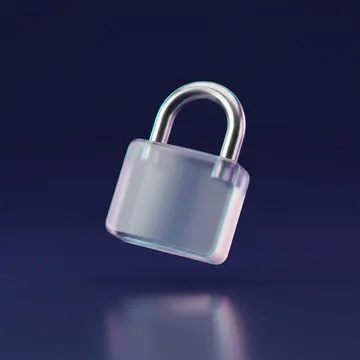 Glass padlock icon