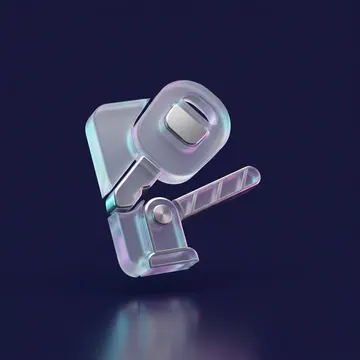 Glass parking barrier and key icon