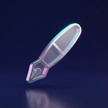 Glass fountain pen icon